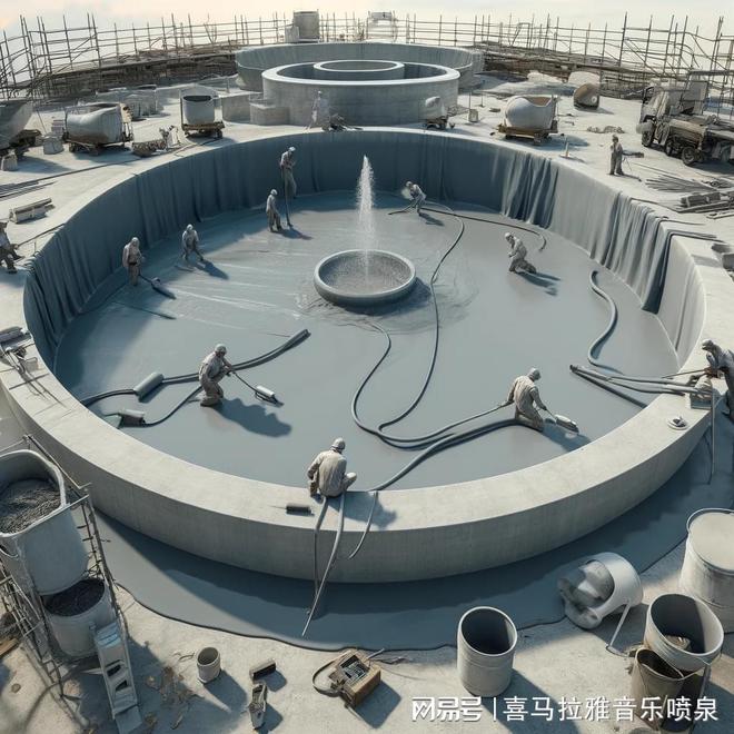 音乐喷泉水池建造技术：水泥基渗透结晶型防水涂料的专业施工指南(图1)