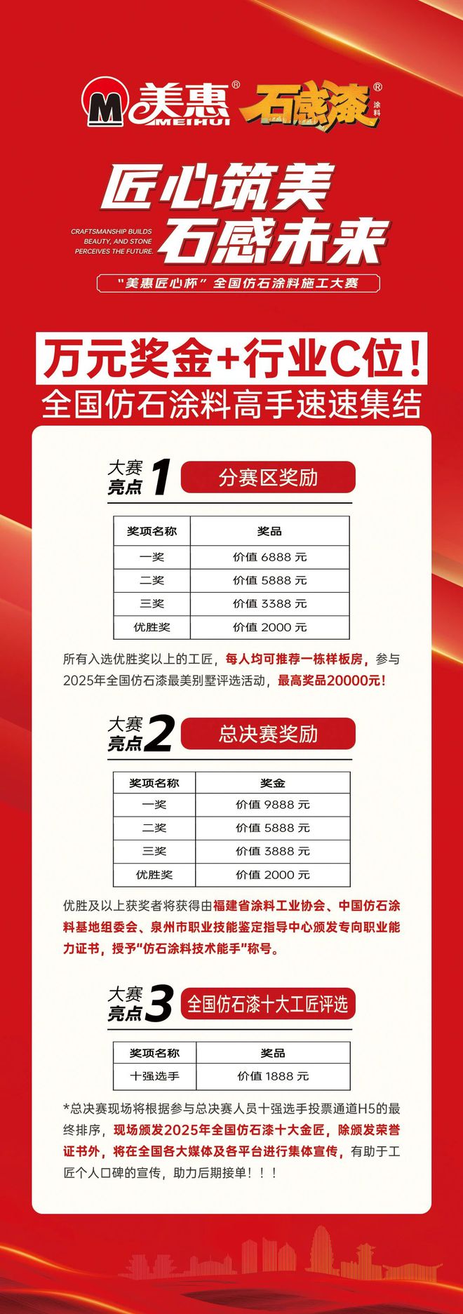 报名开启“美惠匠心杯”全国仿石涂料施工大赛邀您共赴涂装盛会(图1)
