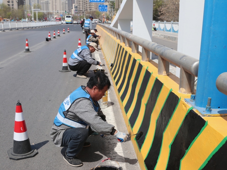 桥体涂装已完成！陈口路徒骇河大桥即将焕新升级(图2)