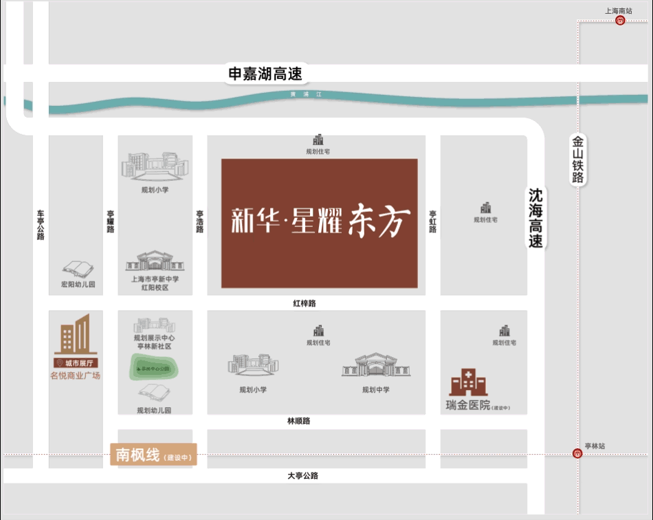 新华星耀东方售楼处发布-新华星耀东方楼盘详情-周边设施(图21)