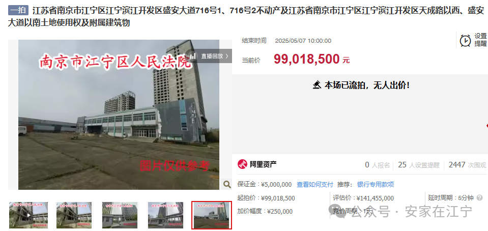 破产清算！江宁这个超级项目停滞8年惨遭56折拍卖(图3)