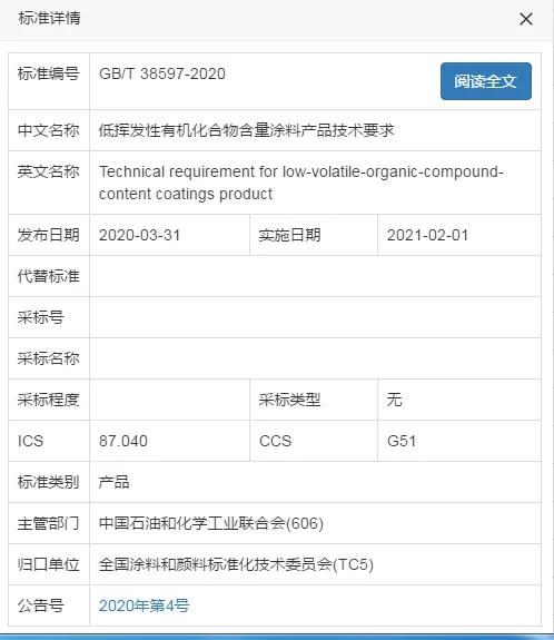 低VOC涂料国家标准正式发布！(图2)