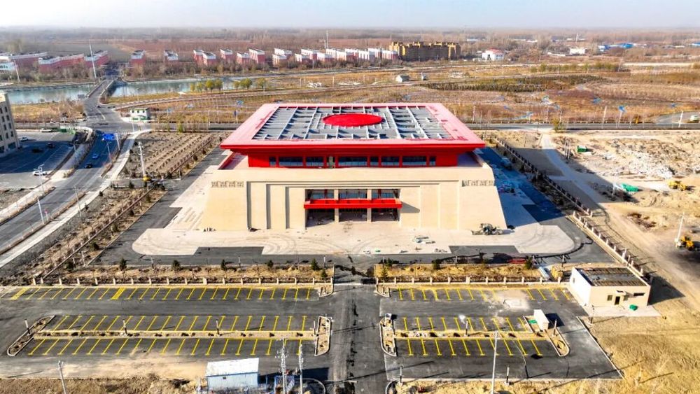 精河县文体中心、文博中心建设进入收官冲刺阶段(图3)